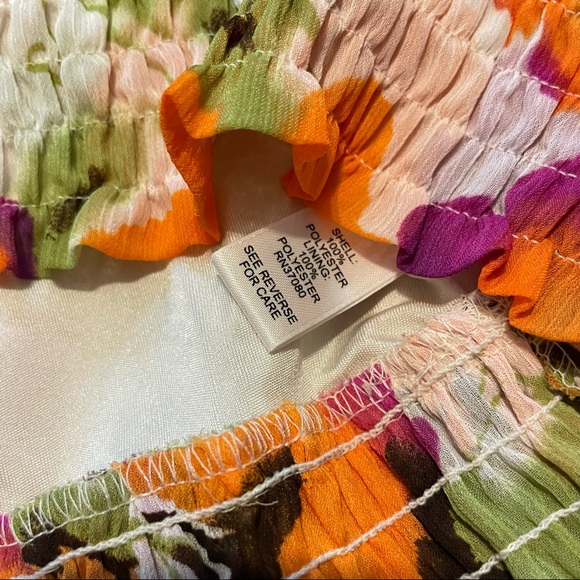 Cato womens size medium floral top orange purple green - Picture 3 of 7